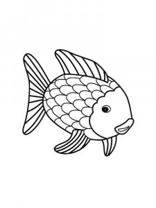 Rainbow Fish coloring page 1 - Free printable