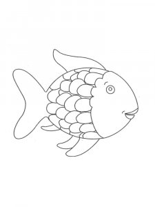 Rainbow Fish coloring page 2 - Free printable