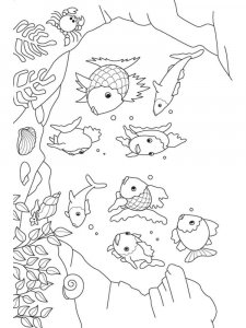 Rainbow Fish coloring page 6 - Free printable