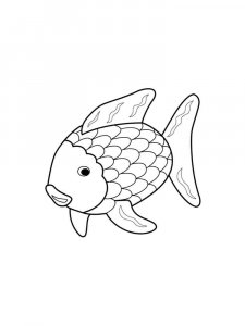 Rainbow Fish coloring page 7 - Free printable