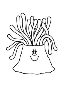 Sea Anemone coloring page 4 - Free printable