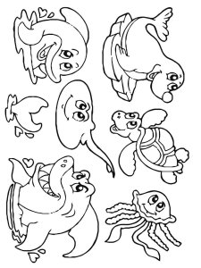 Sea Animal coloring page 1 - Free printable