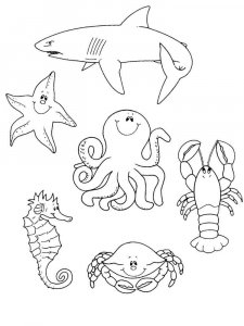 Sea Animal coloring page 3 - Free printable