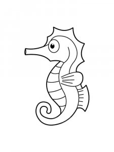 Seahorse coloring page 17 - Free printable