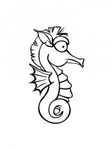 Seahorse coloring page 23 - Free printable