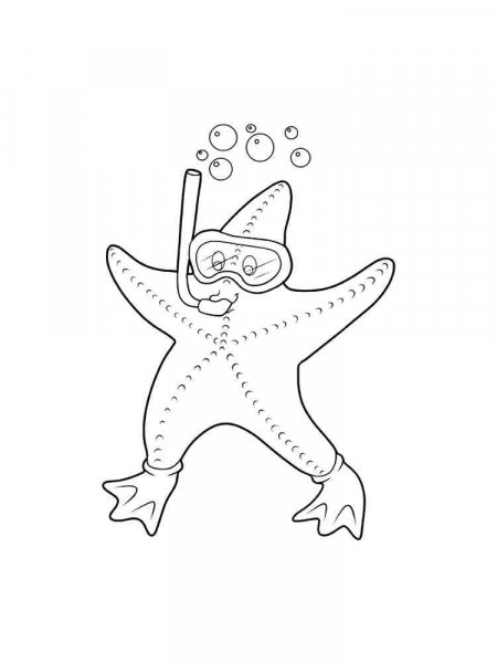 Starfish coloring pages