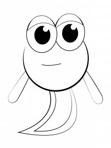 Tadpole coloring page 3 - Free printable