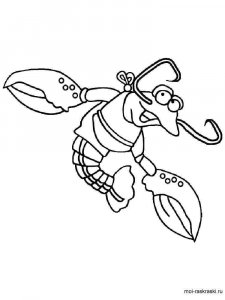 Crayfish coloring page 11 - Free printable