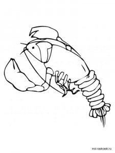 Crayfish coloring page 16 - Free printable