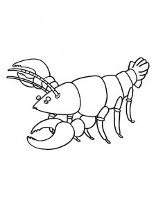 Crayfish coloring page 18 - Free printable
