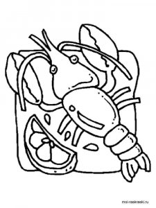Crayfish coloring page 4 - Free printable