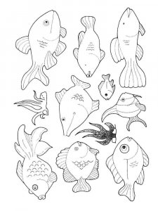 Sea Fish coloring page 4 - Free printable