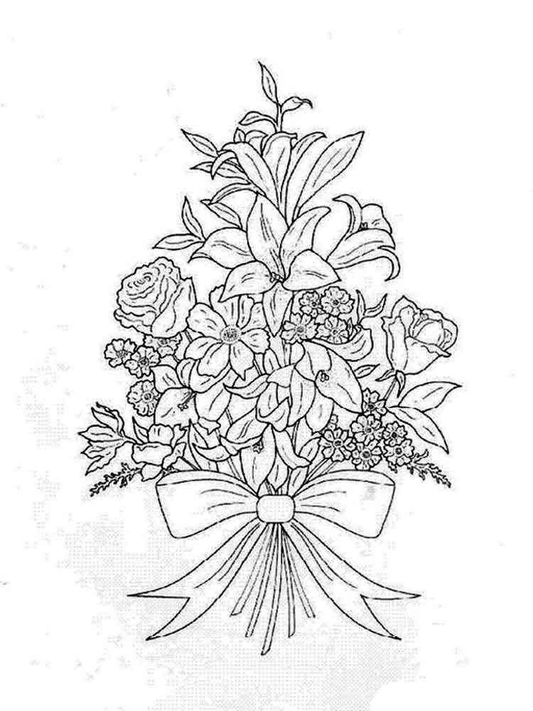 Download Flower Bouquet coloring pages. Download and print Flower ...