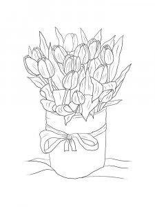 Flower Bouquet coloring page 21 - Free printable