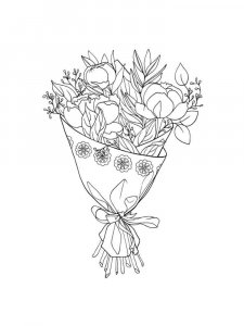 Flower Bouquet coloring page 22 - Free printable