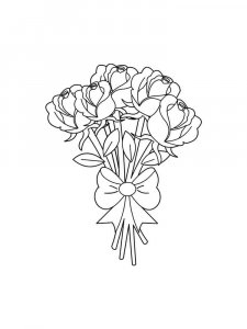 Flower Bouquet coloring page 23 - Free printable