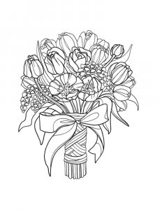 Flower Bouquet coloring page 27 - Free printable