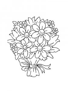 Flower Bouquet coloring page 28 - Free printable