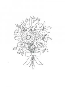 Flower Bouquet coloring page 30 - Free printable