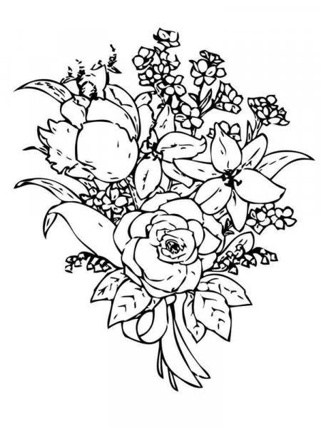 Flower Bouquet coloring pages