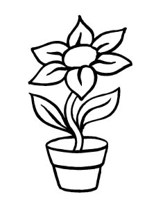 Flower Pot coloring page 10 - Free printable