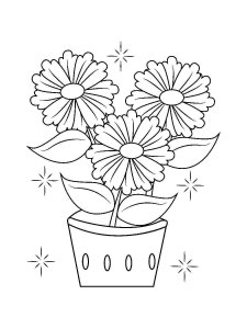 Flower Pot coloring page 11 - Free printable