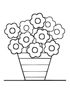 Flower Pot coloring page 13 - Free printable