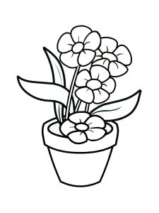 Flower Pot coloring page 16 - Free printable