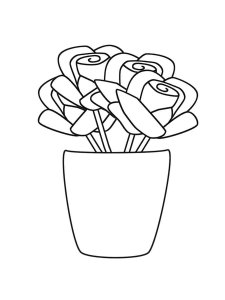 Flower Pot coloring page 2 - Free printable