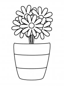 Flower Pot coloring page 8 - Free printable