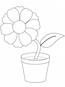 Flower Pot coloring page 9 - Free printable