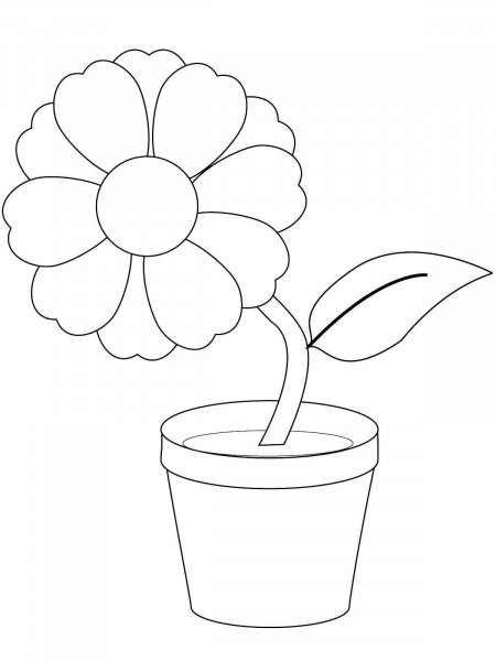 Flower Pot coloring pages