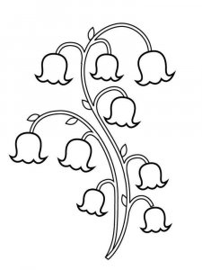 Lily of the Valley coloring page 2 - Free printable