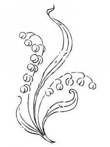 Lily of the Valley coloring page 3 - Free printable