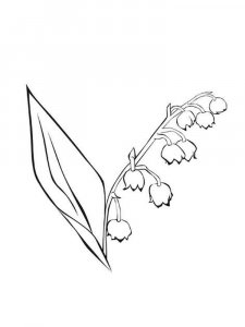 Lily of the Valley coloring page 7 - Free printable