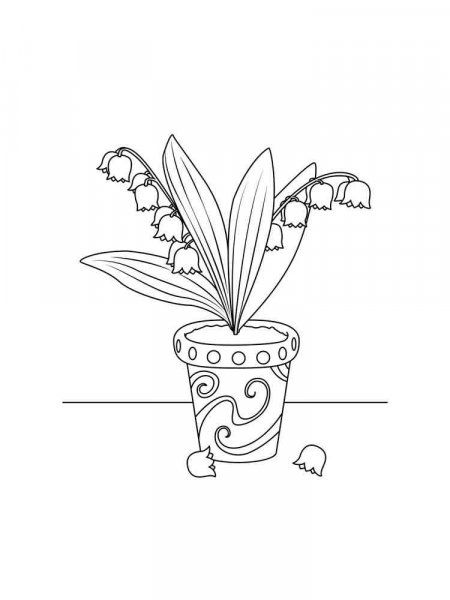 Lily of the valley coloring pages