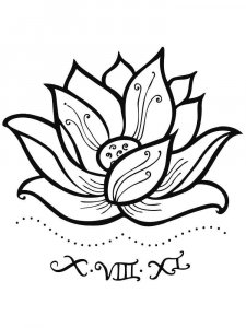 Lotus coloring page 12 - Free printable