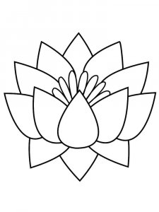 Lotus coloring page 21 - Free printable