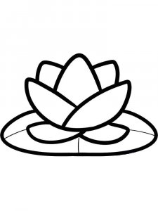 Lotus coloring page 3 - Free printable