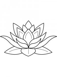 Lotus coloring page 9 - Free printable