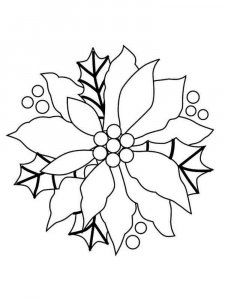 Poinsettia coloring page 2 - Free printable