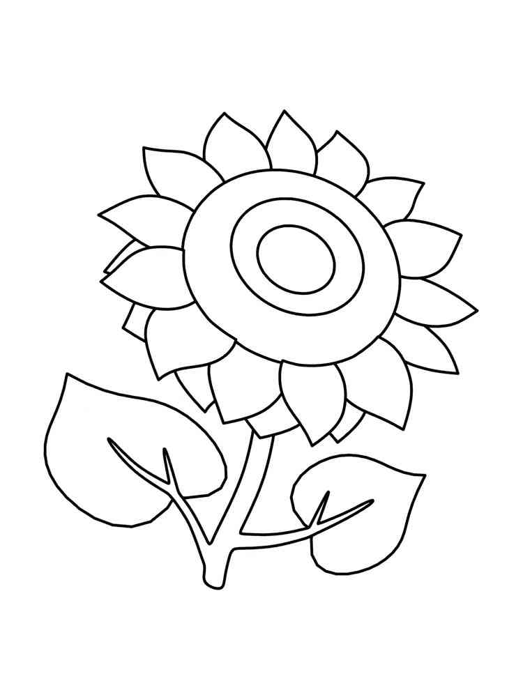 Sunflower coloring pages. Download and print Sunflower ...