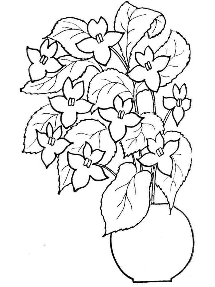 Flowers in a Vase coloring pages. Download and print ...