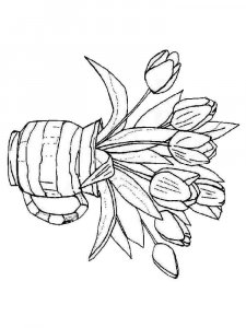 Tulip coloring page 1 - Free printable