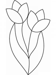 Tulip coloring page 3 - Free printable