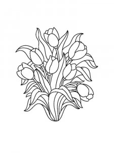 Tulip coloring page 18 - Free printable