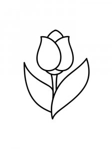 Tulip coloring page 22 - Free printable