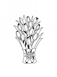 Tulip coloring page 24 - Free printable
