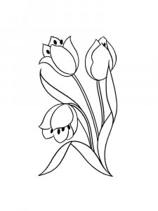 Tulip coloring page 26 - Free printable
