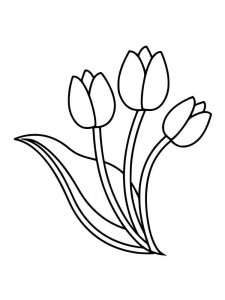 Tulip coloring page 27 - Free printable